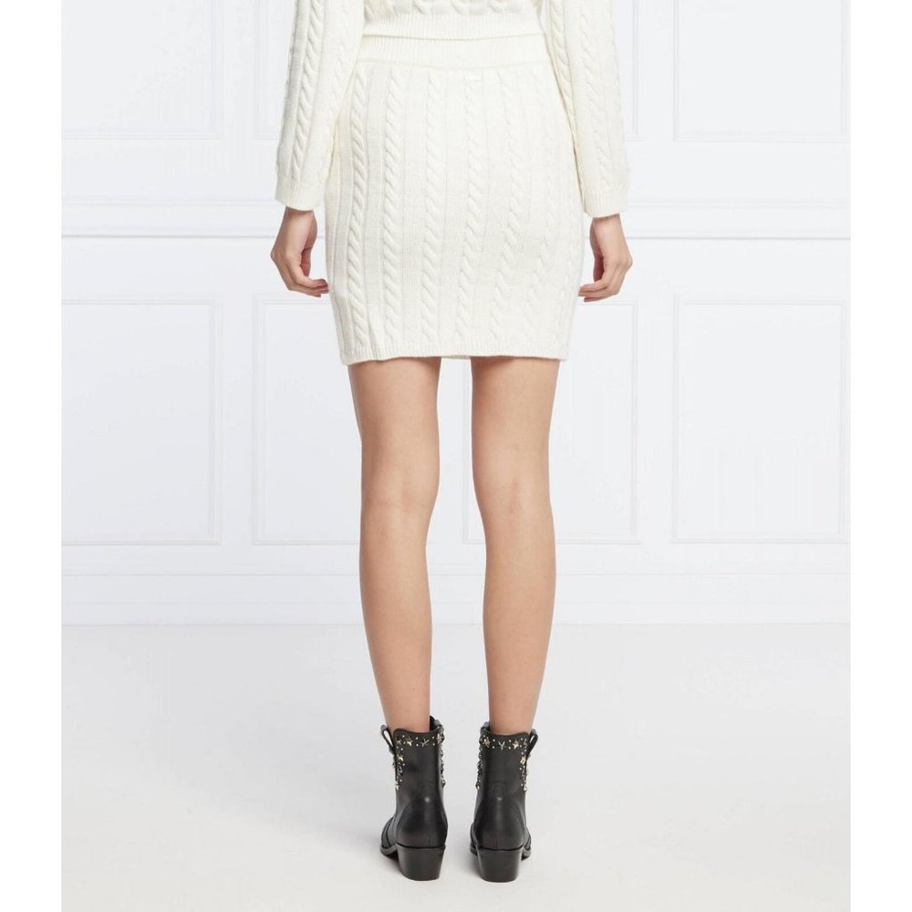 NWT Guess Womens Diane Skirt with Addition of Wool W1BD22 Z2WJ0 S White - Picture 4 of 5